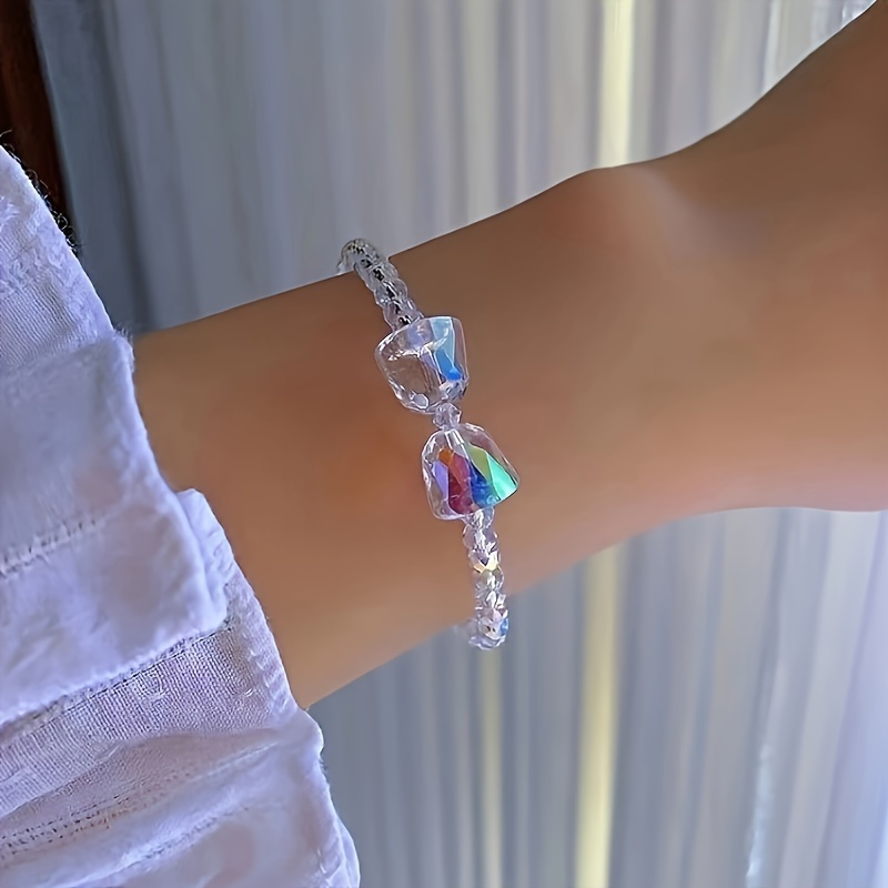 Colorful Dopamine Beaded Bracelet - Elastic and Versatile Accessory